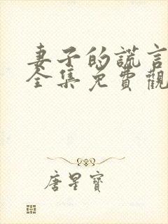 妻子的谎言短剧全集免费观看