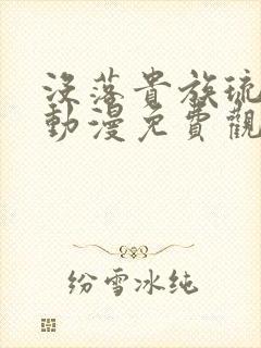 没落贵族琉璃川动漫免费观看动漫