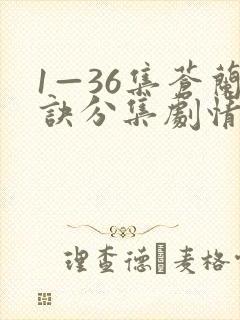 1—36集苍兰诀分集剧情介绍