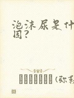 泡沫尿是什么原因?