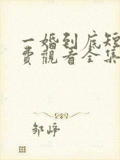 一婚到底短剧免费观看全集高清