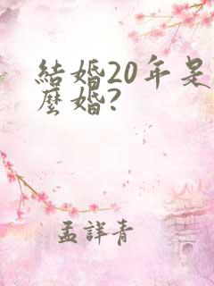 结婚20年是什么婚?
