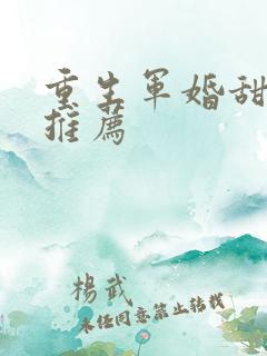 重生军婚甜宠文推荐