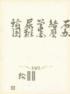 输尿管结石排尿困难怎么办