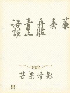 洛青舟秦蒹葭小说正版