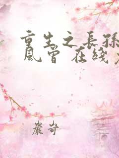 重生之长孙皇后 风曾 在线免费阅读