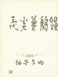 王小荔的60年代免费阅读全文最新章节