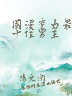 国漫实力最强的十位男主