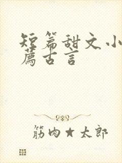 短篇甜文小说推荐古言