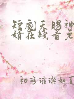 短剧天赐神级赘婿在线看免费