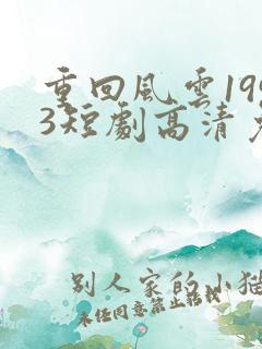 重回风云1993短剧高清免费