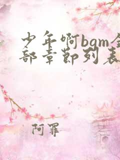 少年啊bgm全部章节列表