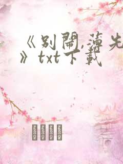 《别闹,薄先生》txt下载