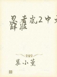 忍者岚2中文破解版