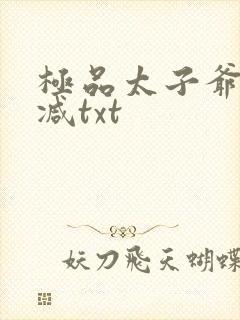 极品太子爷未删减txt