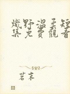 炽野温柔短剧全集免费观看