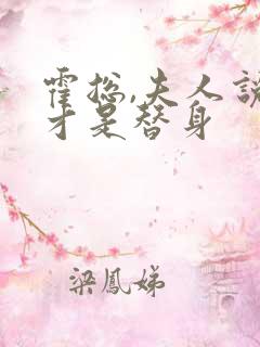 霍总,夫人说你才是替身