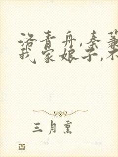 洛青舟,秦蒹葭我家娘子,不对劲