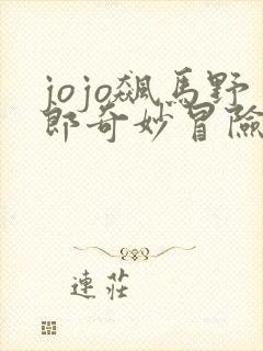 jojo飙马野郎奇妙冒险