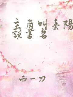 主角叫秦阳的小说书名