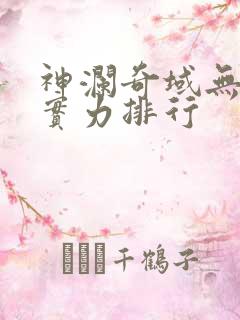 神澜奇域无双珠实力排行