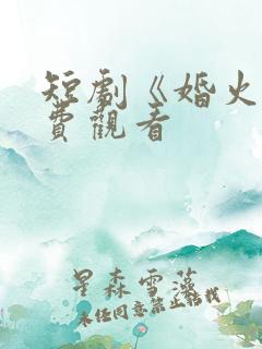 短剧《婚火》免费观看