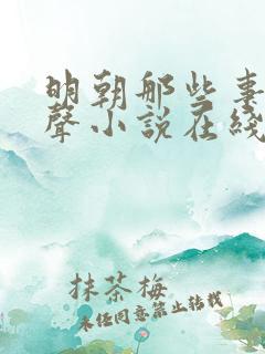 明朝那些事儿有声小说在线收听