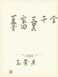 夏家三千金孙晓菁田昊