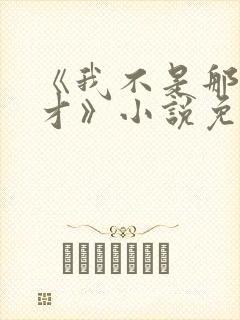 《我不是那种人才》小说免费阅读