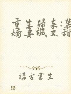 重生归来:慕少娇妻飒又甜