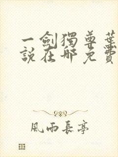 一剑独尊叶玄小说在哪免费下载