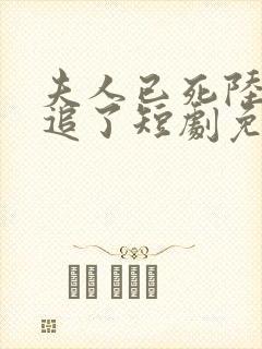 夫人已死陆总别追了短剧免费观看