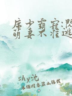 席少霸宠:闪婚萌妻不准逃