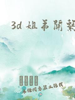 3d 姐弟关系