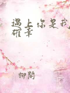 遇上你是我的小确幸