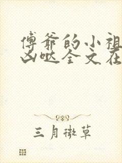 傅爷的小祖宗凶凶哒全文在线阅读