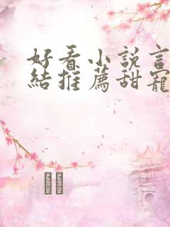 好看小说言情完结推荐甜宠文