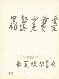 黑帮少爷爱上我40集免费完整版在线观看