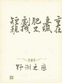 短剧肥妻重生娘亲拽又飒在线观看