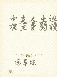 少夫人出逃99次免费阅读