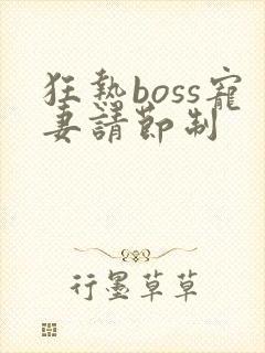 狂热boss宠妻请节制