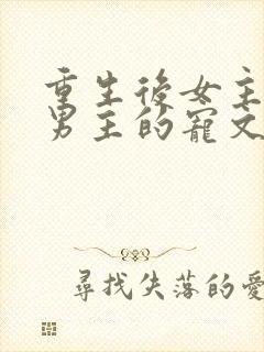 重生后女主珍惜男主的宠文