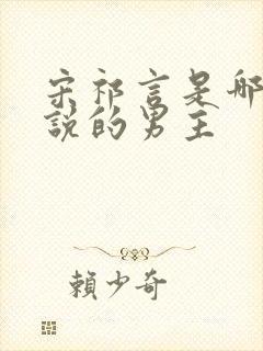 宋祁言是哪本小说的男主