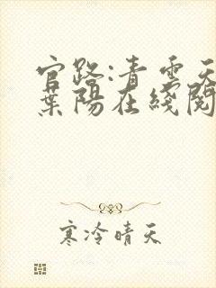 官路:青云天骄叶阳在线阅读