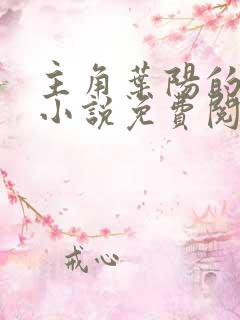 主角叶阳的官场小说免费阅读