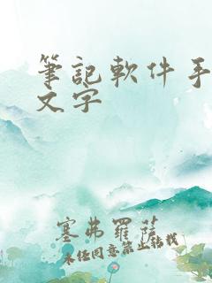 笔记软件手写转文字