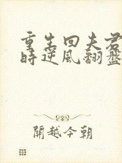 重生回夫君大婚时逆风翻盘