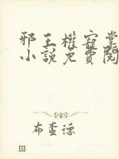 邪王权宠掌心娇小说免费阅读下载