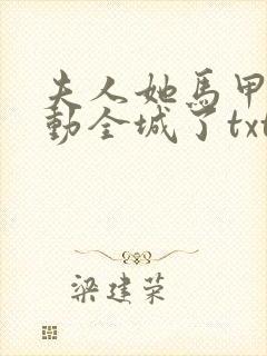 夫人她马甲又轰动全城了txt下载全本