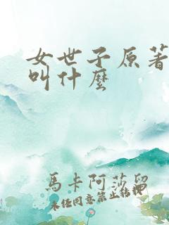 女世子原著小说叫什么